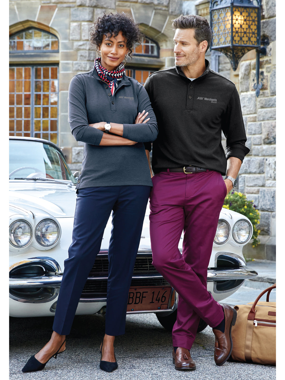 Merchants Ladies Brooks Brothers® Mid-Layer Stretch 1/2-Button
