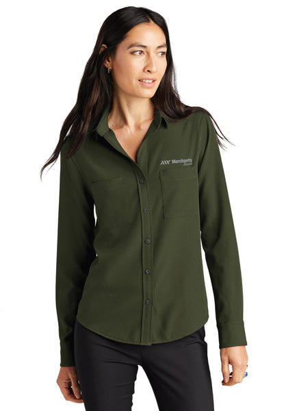 Ladies Stretch Crepe Camp Blouse