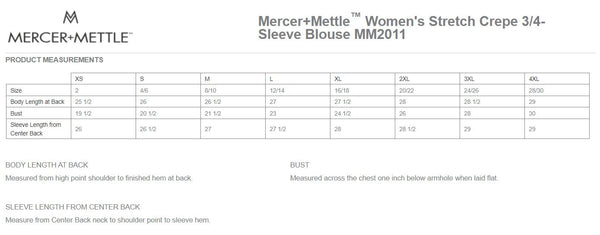 MERCER+METTLE™ Women's Stretch Crepe 3/4-Sleeve Blouse