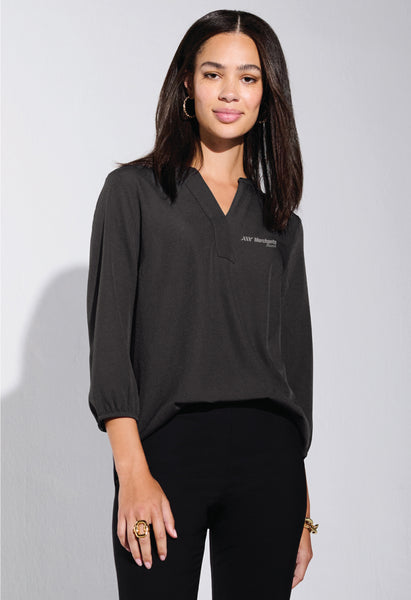 MERCER+METTLE™ Women's Stretch Crepe 3/4-Sleeve Blouse