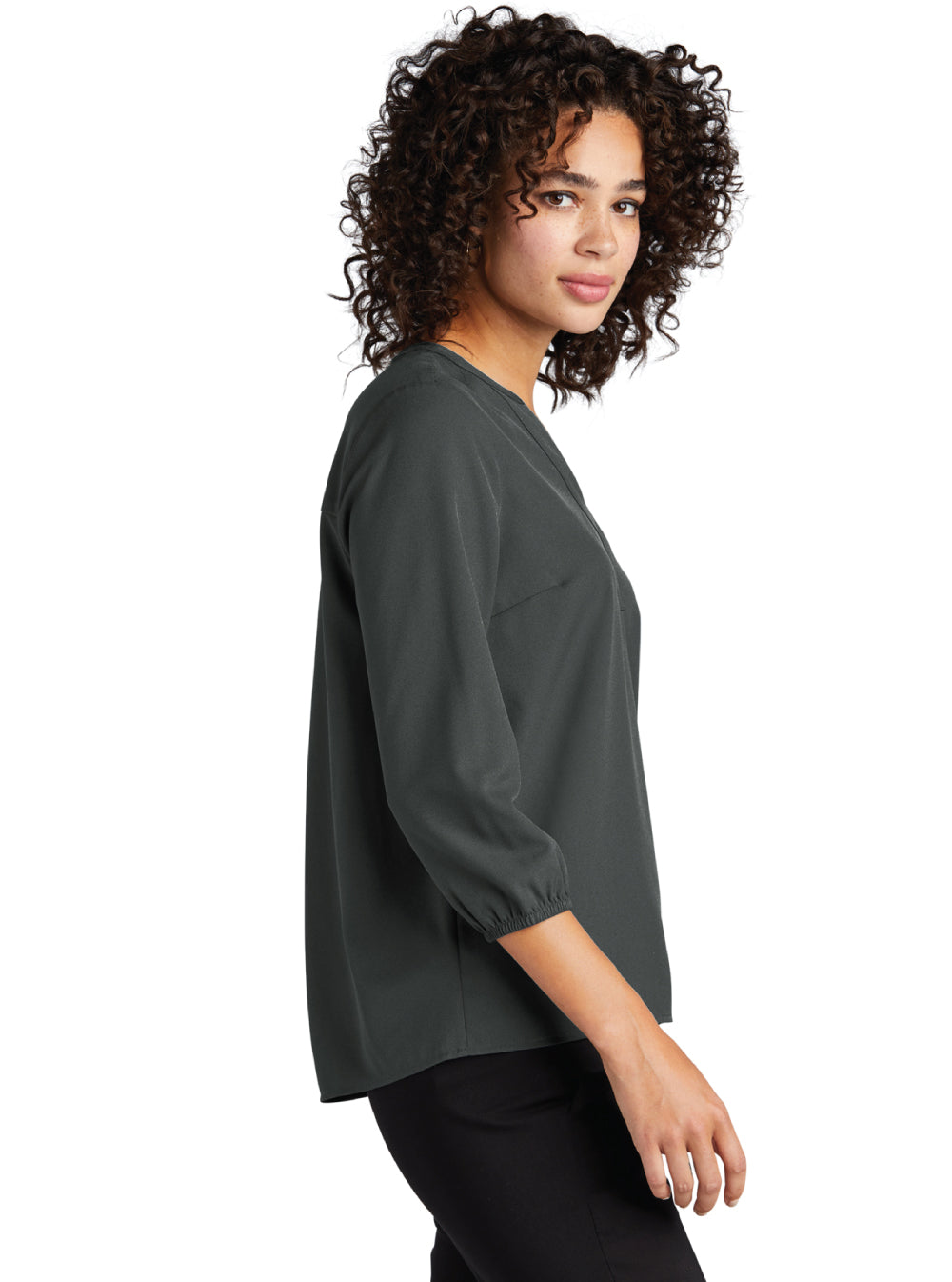 MERCER+METTLE™ Women's Stretch Crepe 3/4-Sleeve Blouse